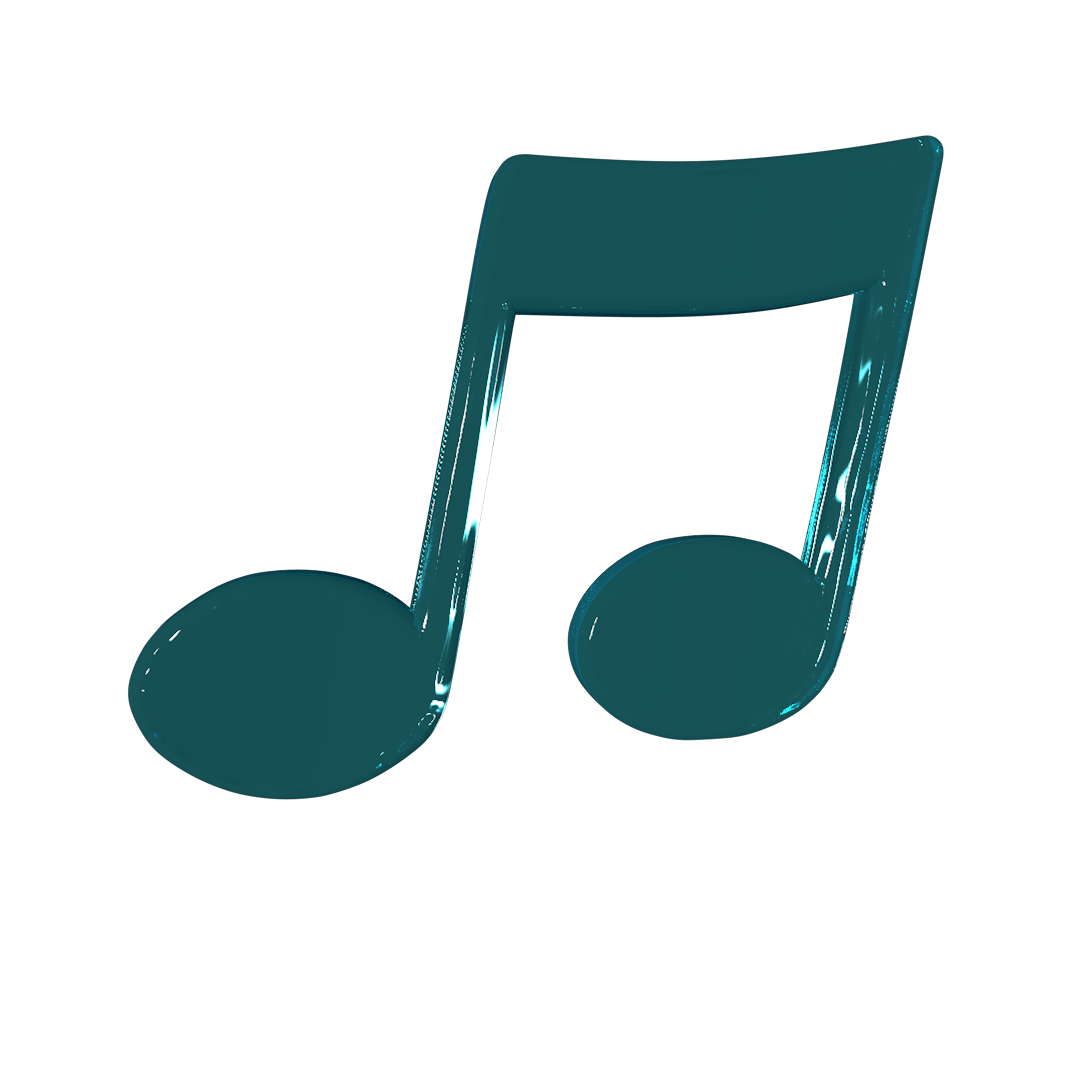 sweet teal music note
